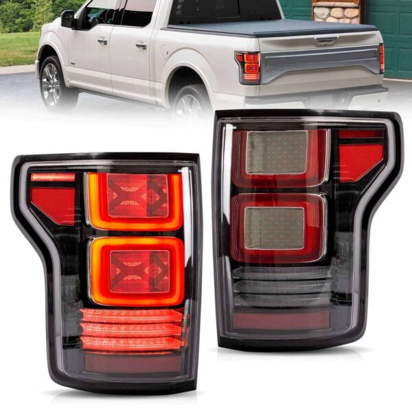 15-20 Ford F150 13th Gen Vland OLED Tail Lights With Animation Effects YAB-F150-0308-OLED Red Turn Signal (2)