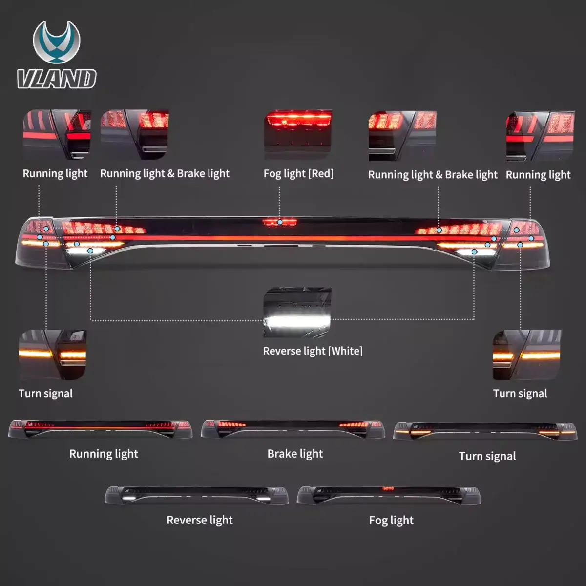 23-25 Honda Accord Vland Tail Lights Full LED With Start-Up Animation YAB-HD-0569 (2)