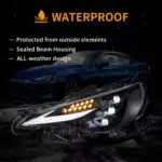 Vland Headlights For 12–21 Toyota 86GT86, Subaru Brz, Scion Frs WTriple LED Projector YAA-FT86-0297B (6)