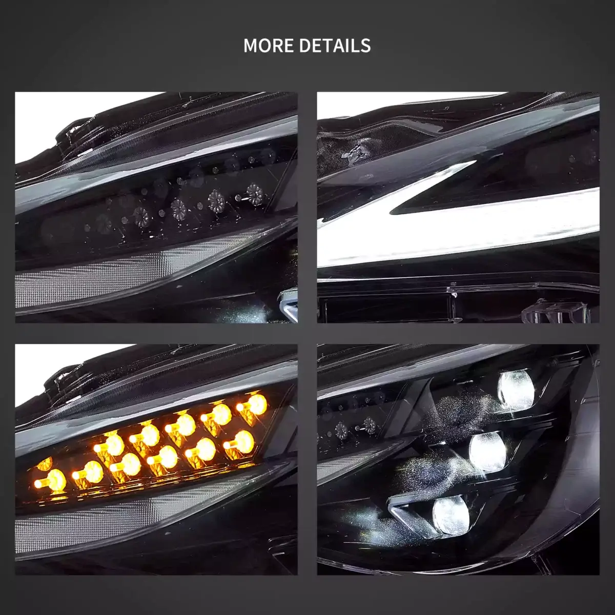 Vland Headlights For 12–21 Toyota 86GT86, Subaru Brz, Scion Frs WTriple LED Projector YAA-FT86-0297B (7)