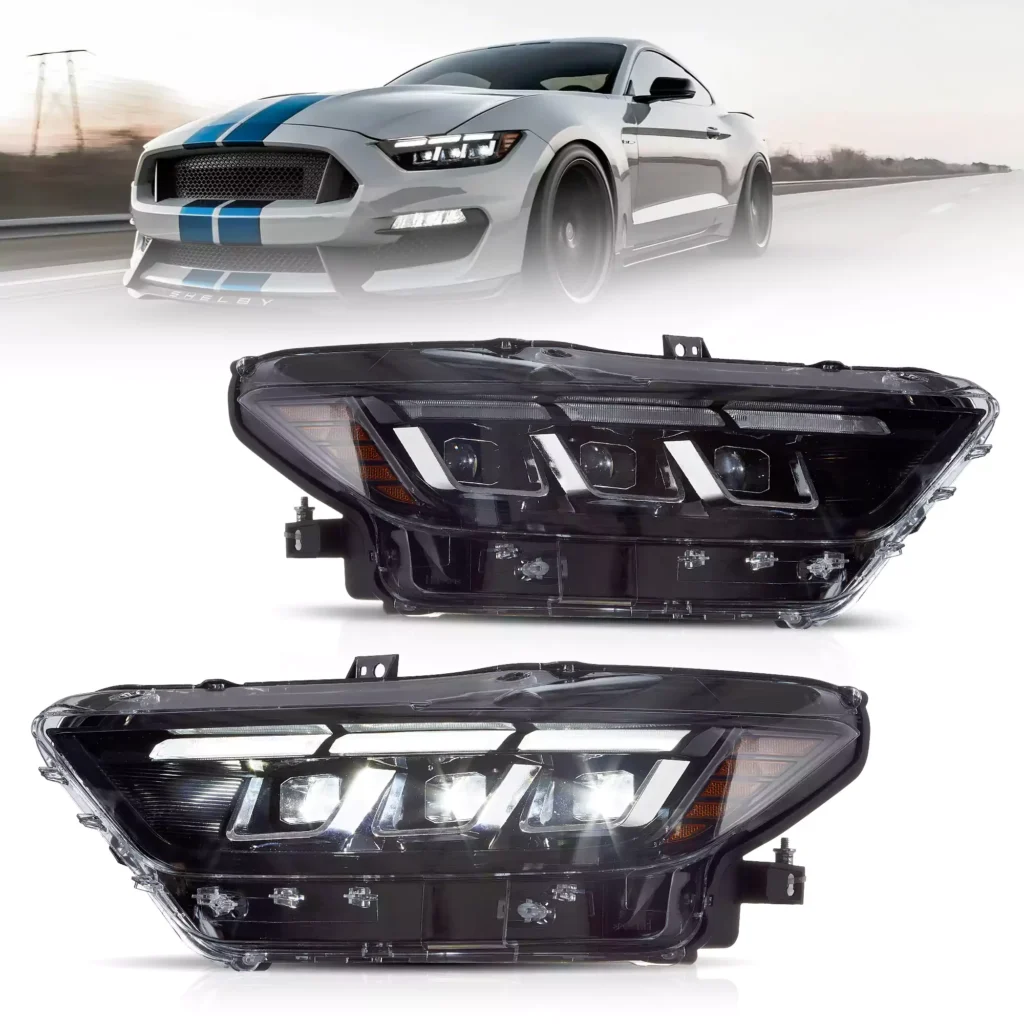 15-17 Ford Mustang LED Headlights Update 2024 S650 Style YAA-MST-2080A-2P31A (1)