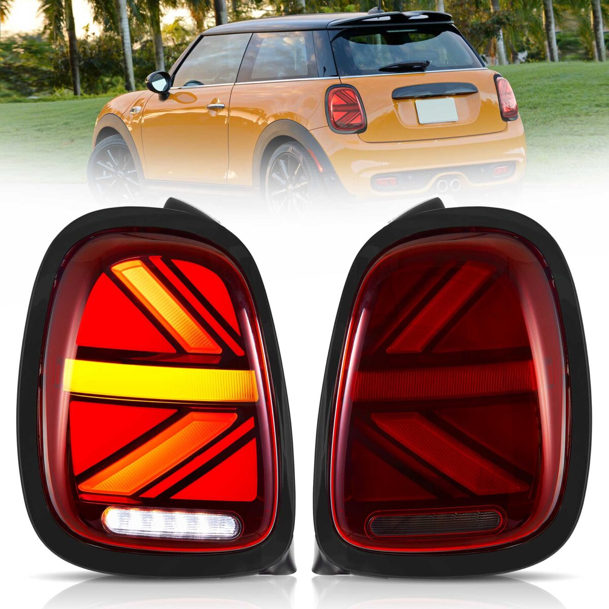 14-19 Mini Cooper F55 F56 F57 Vland LED Tail lights YAB-MN-0328A-Red-Black (1)