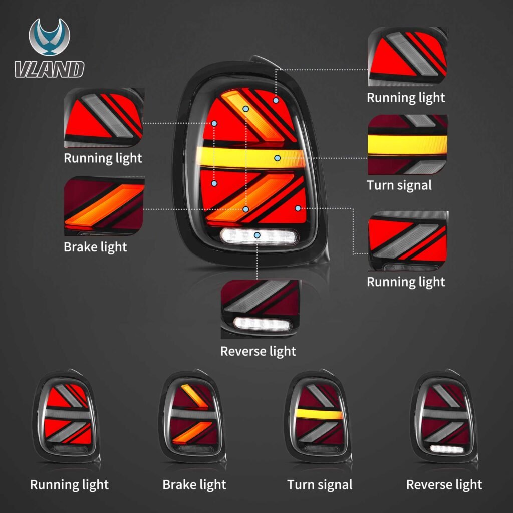 14-19 Mini Cooper F55 F56 F57 Vland LED Tail lights YAB-MN-0328A-Smoked-Black (2)