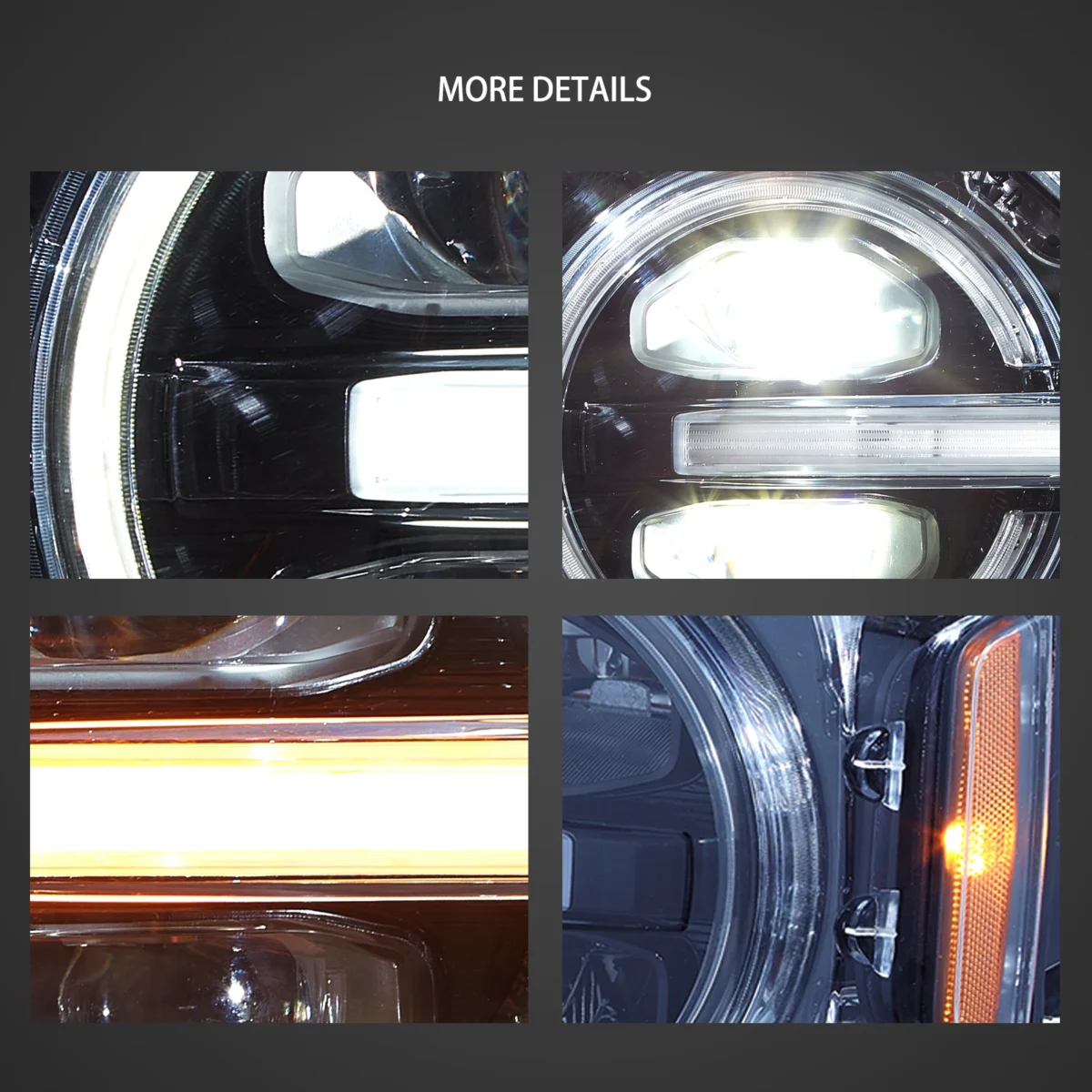 20-24 Ford Bronco Vland Full LED Projector RGB Headlights YAA-BRC-2062A (5)