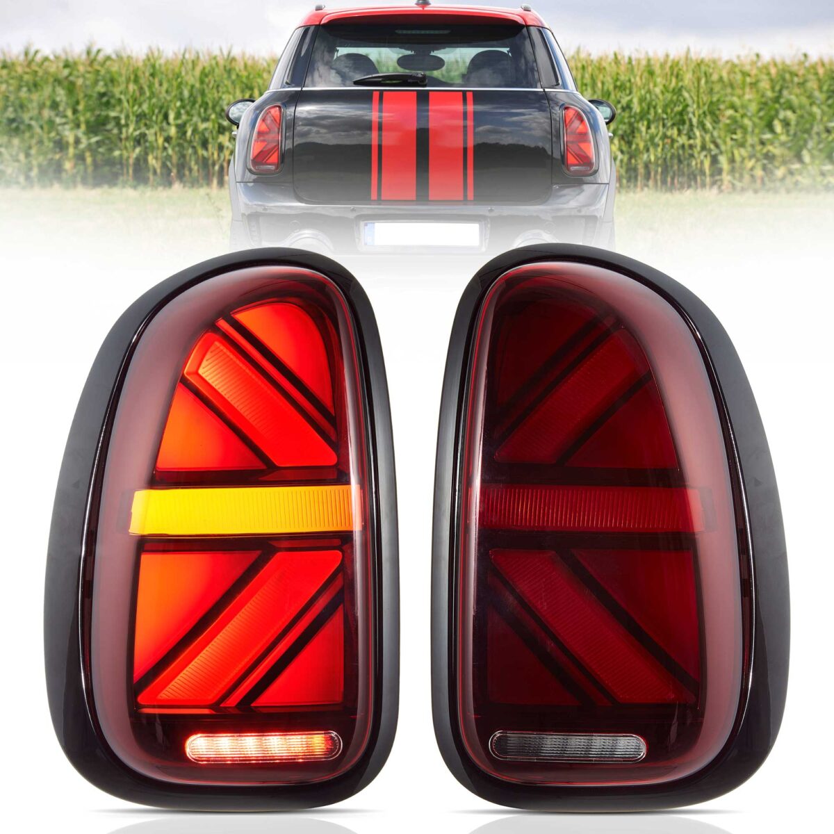 Vland 10-16 Mini Cooper Countryman R60 LED Tail Lights Union Jack YAB-MN-0393A (1)