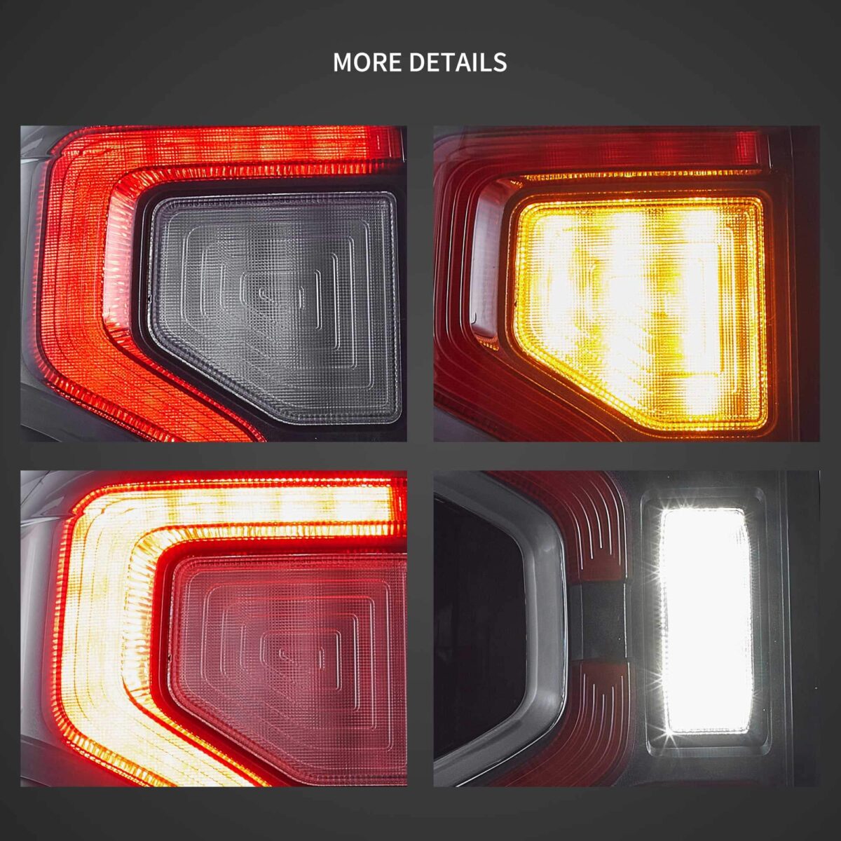 Vland 22-UP Ford Ranger LED Tail Lights With Start-up Animation YAB-RG-2063 (5)