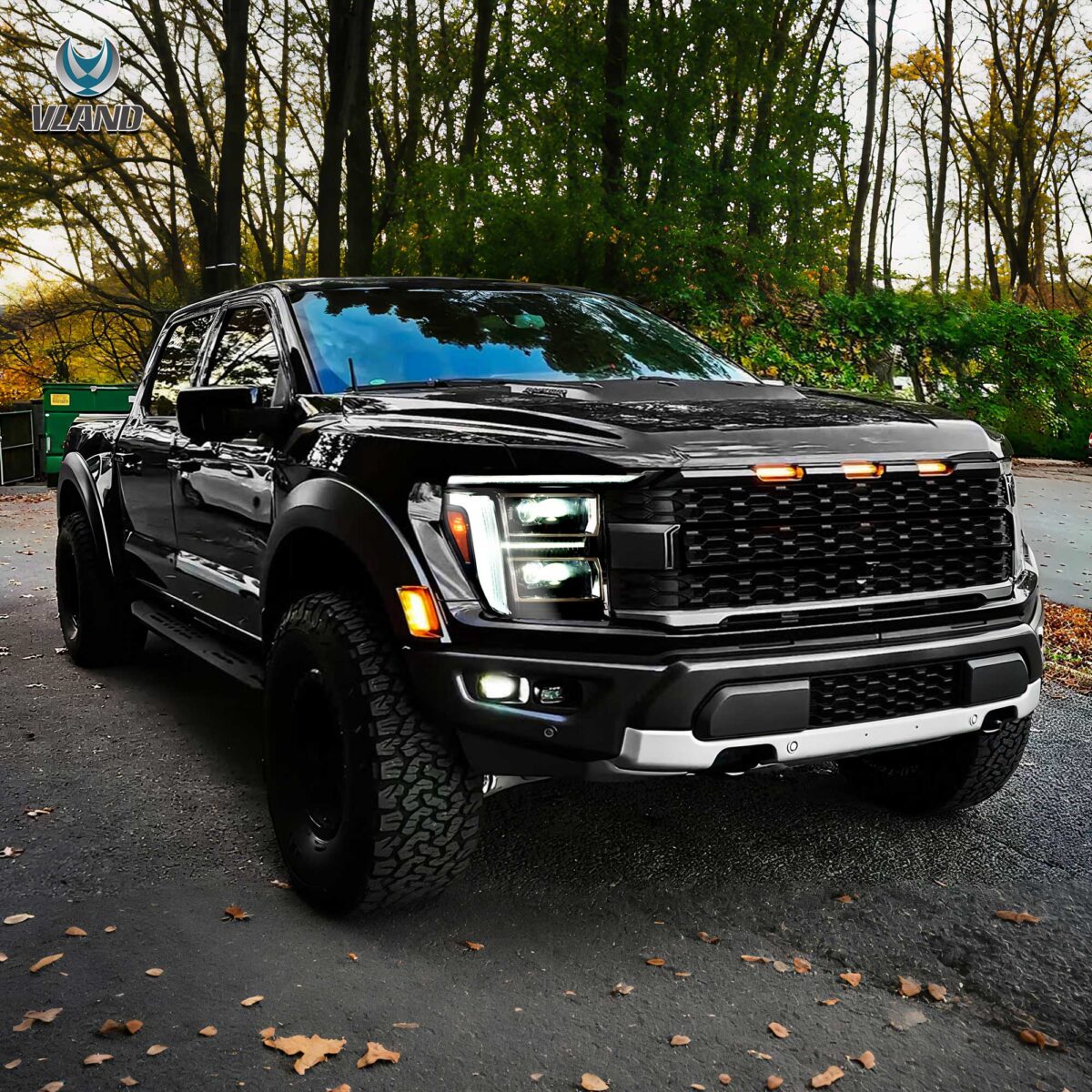 2021-2024 Ford F150 Vland Full BI-LED Headlights With AmberWhite DRL Options YAA-F150-2054D-2B32A (10)