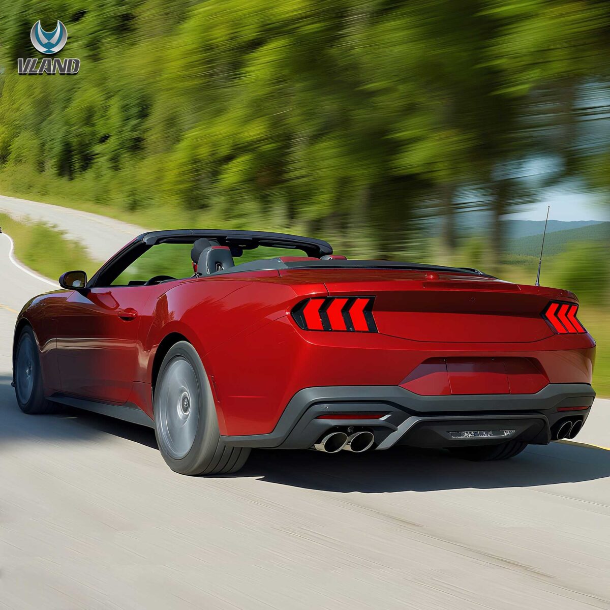 24-26 Ford Mustang S650 Vland LED Tail Lights with Sequential Red Turn Signal (Fit For US Models) - Image 5