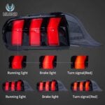 24-26 Ford Mustang S650 Vland LED Tail Lights with Sequential Red Turn Signal (Fit For US Models) - Image 2