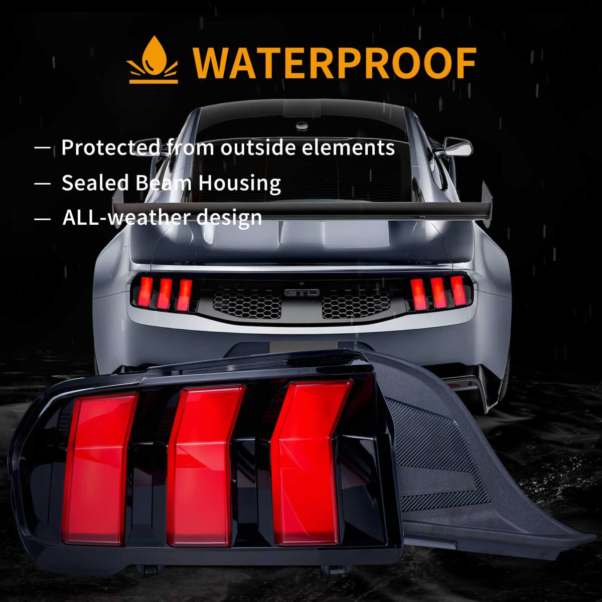 24-26 Ford Mustang S650 Vland LED Tail Lights with Sequential Red Turn Signal (Fit For US Models) YAB-MST-2101 (9)
