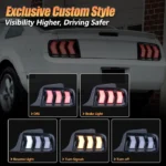 Vland Ford Mustang 2005–2009 RGB LED Tail Lights with Sequential Turn Signal YHB-YM-8096-TM1YC-RGB (5)