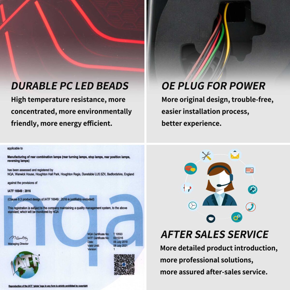 13-21 Volkswagen Golf MK7 MK7.5 Hatchback Vland Laser Tail Lights YAB-GEF-2035A (13)