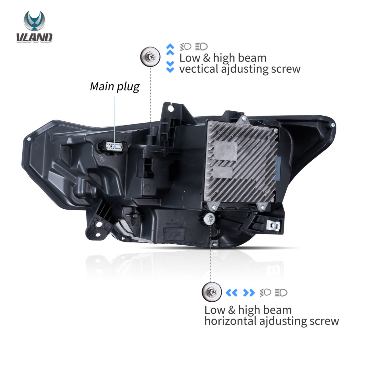 Vland 23-26 Ford Mustang S650 Headlights Full LED YAA-MST-2082-2B31A (4)