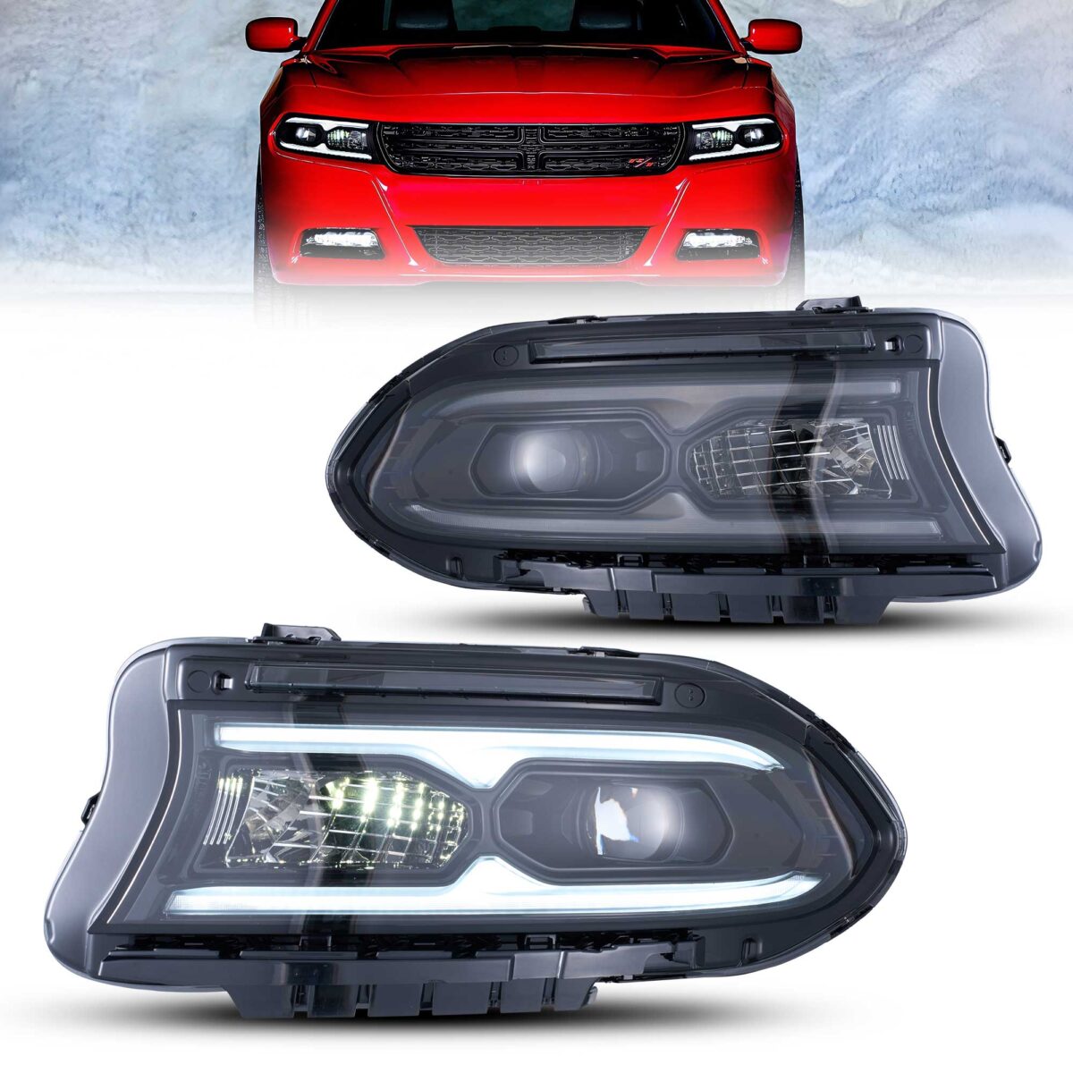 2015-2023 Dodge Charger Halogen Models Vland Projector Headlights YAA-XCHR-2033A-2P41A (1) 2015-2023 Dodge Charger Halogen Models Vland Projector Headlights YAA-XCHR-2033A-2P41A (1)