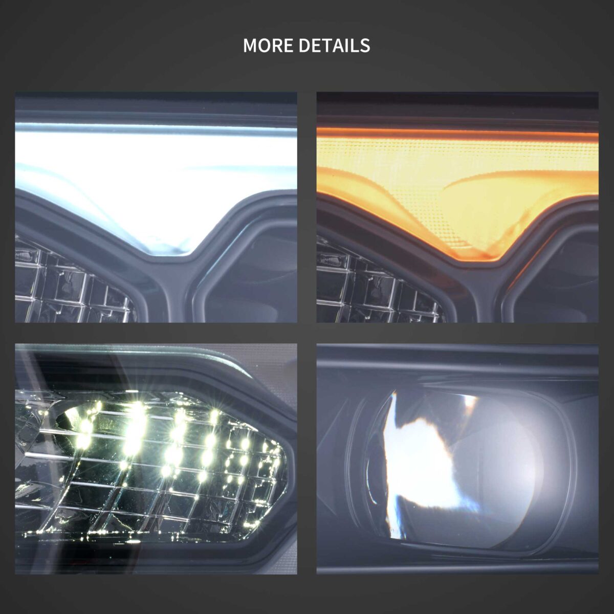 2015-2023 Dodge Charger Halogen Models Vland Projector Headlights YAA-XCHR-2033A-2P41A (7)