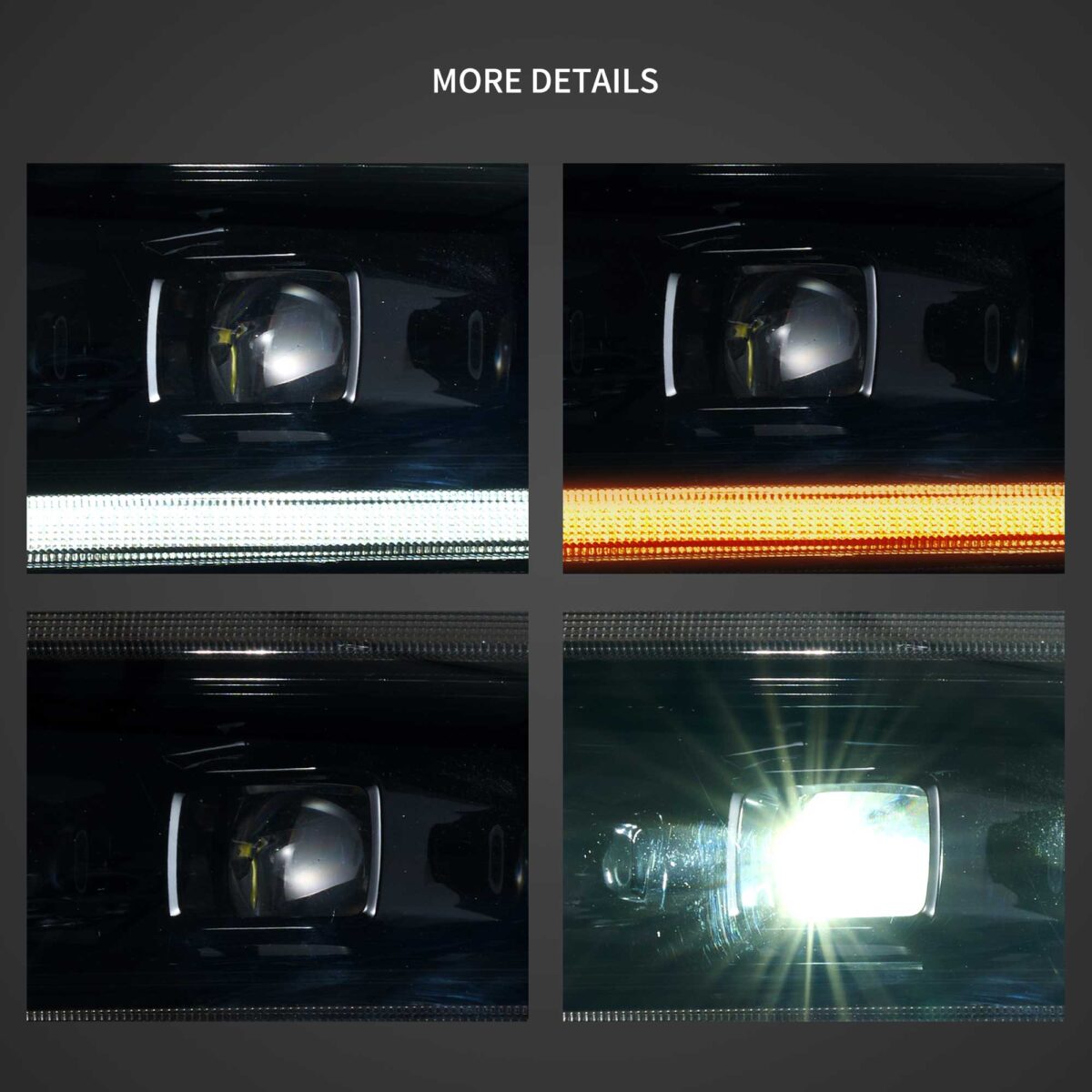 2015-2023 Dodge Charger Vland Bi-LED Projectors Headlights Black YAA-XCHR-2033B-2B31A (7)