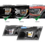 21-24 Ford F150 14th Gen Vland LED Reflection Bowl HeadLights Chrome YAA-F150-2054-2D32C-1 Compatible