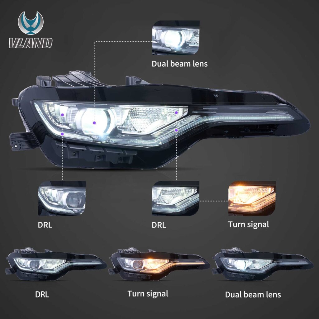 Vland 2018-2024 Chevrolet Camaro SSRS LED Headlights YAA-CMR-2097 (2)
