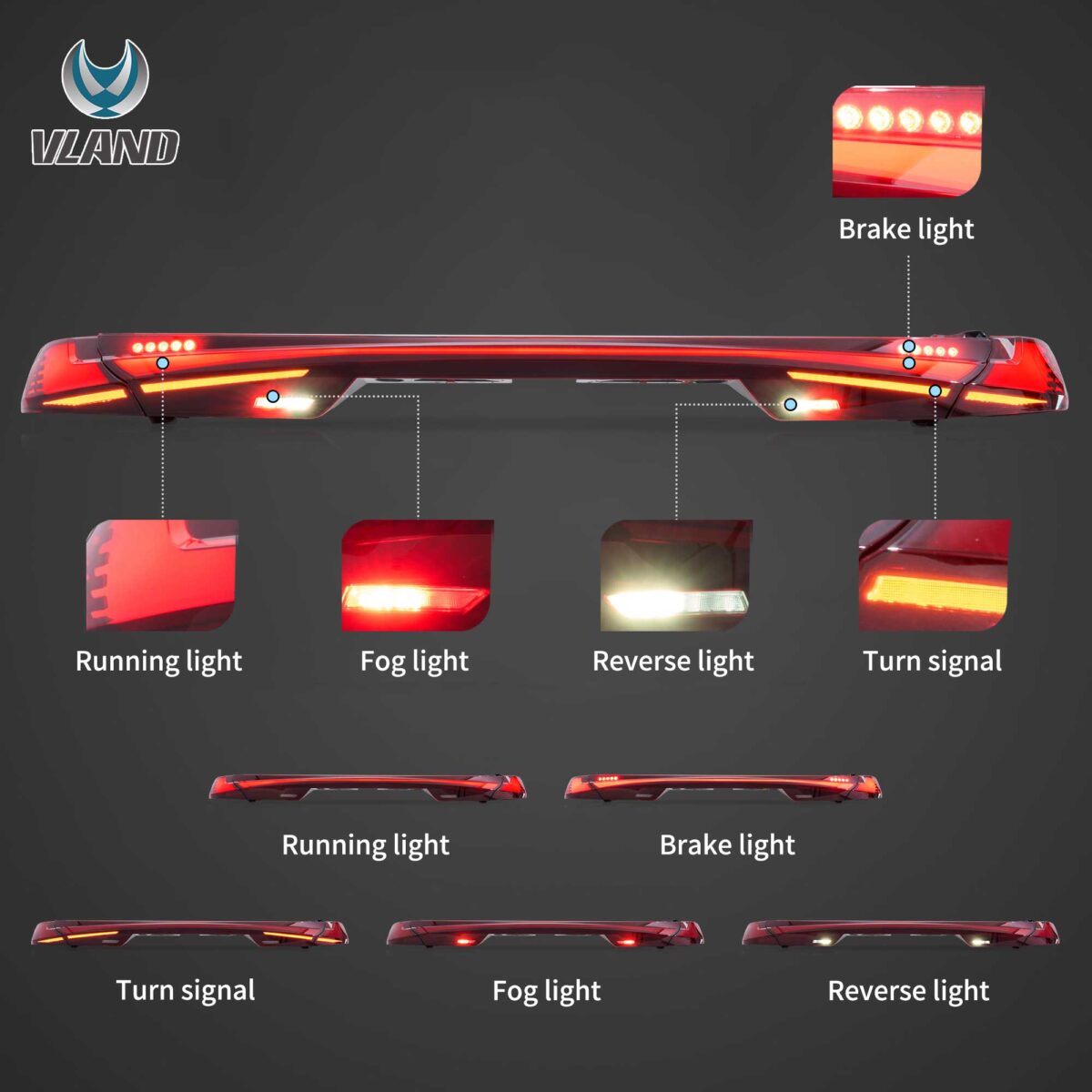 2025-2026 Toyota Camry Sedan Tail Lights Full LED With Animation YAB-KMR24-0597 (4)