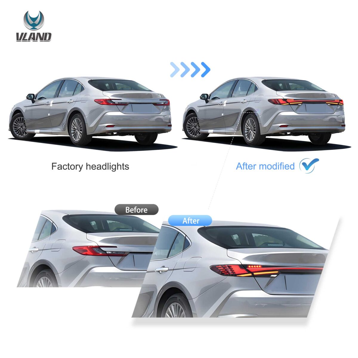 2025-2026 Toyota Camry Sedan Tail Lights Full LED With Animation YAB-KMR24-0597 (7)