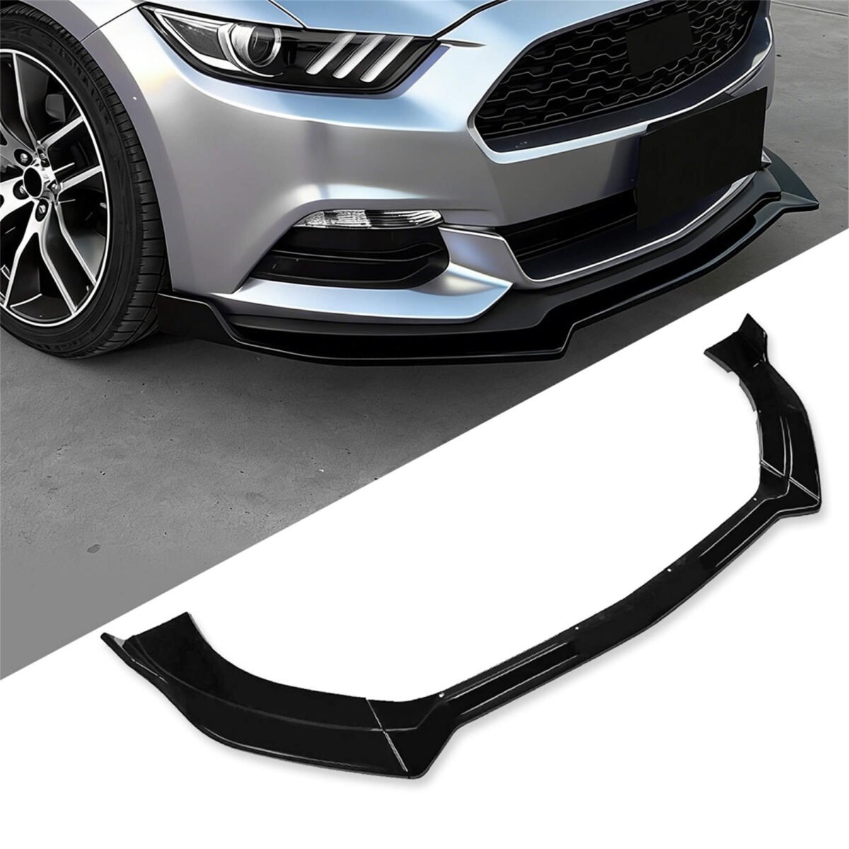 Vland 2015-2017 Mustang GT Performance Style Front Bumper Lip Chin Spoiler Splitter Black YHS-15MST-9141 (10)