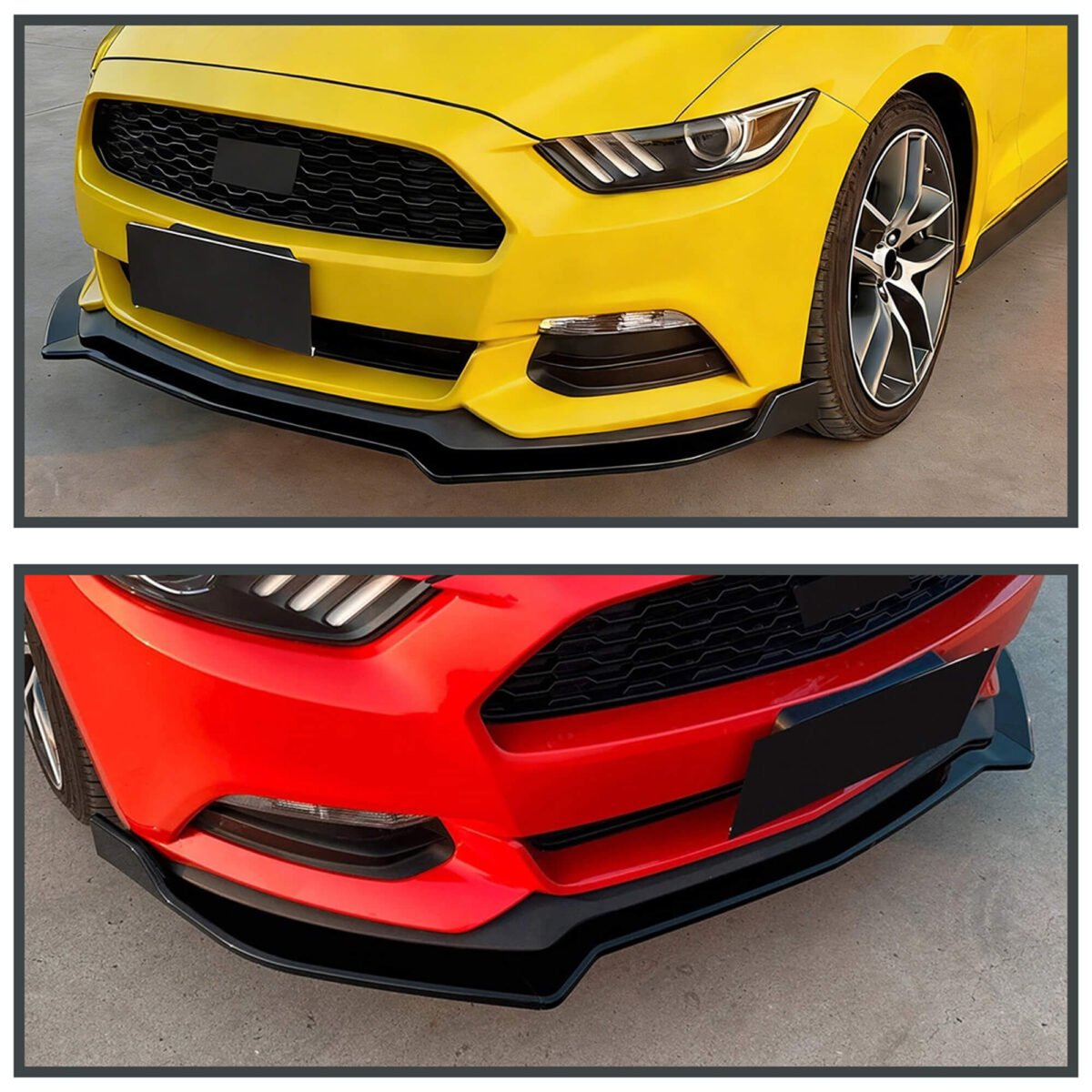 Vland 2015-2017 Mustang GT Performance Style Front Bumper Lip Chin Spoiler Splitter Black YHS-15MST-9141 (3)