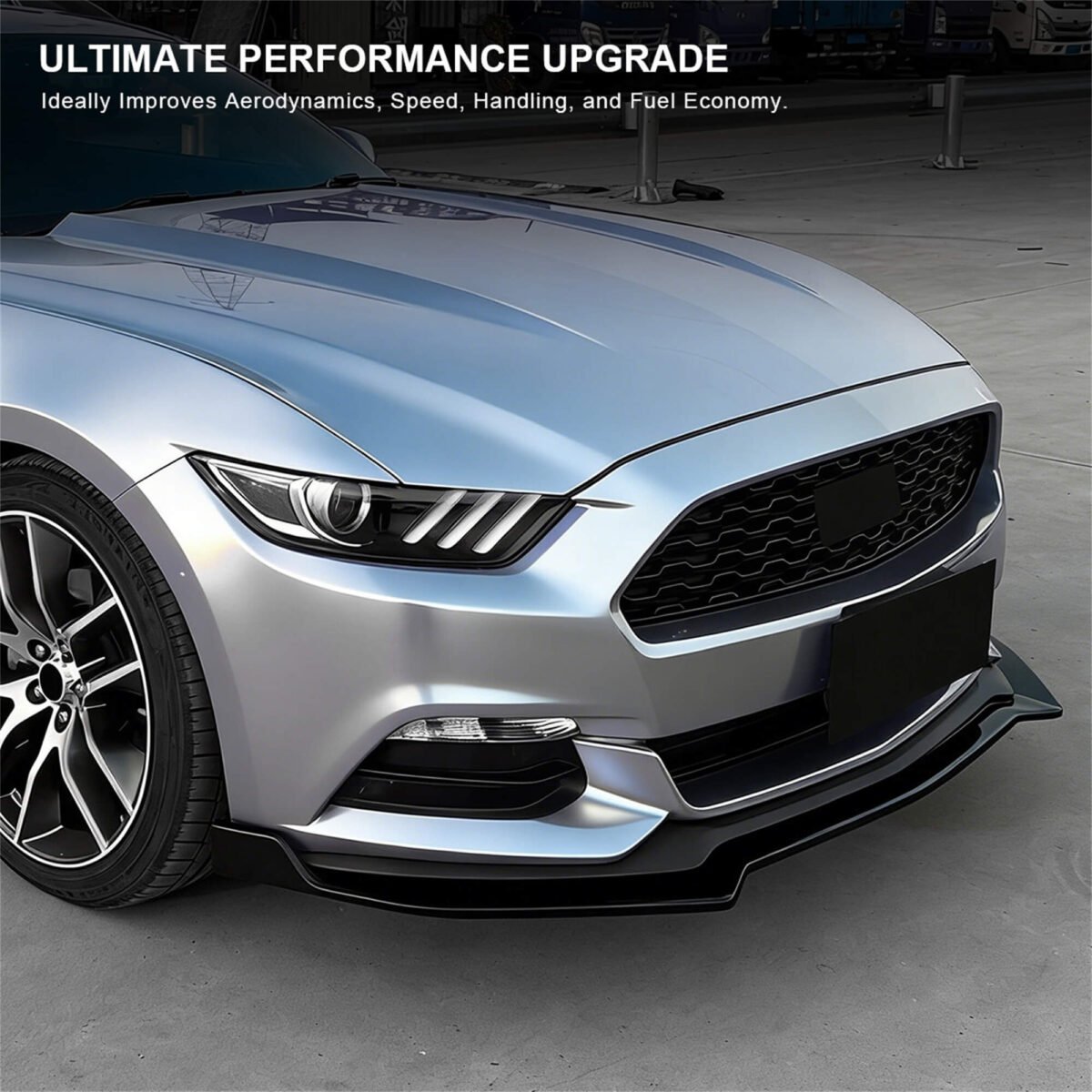 Vland 2015-2017 Mustang GT Performance Style Front Bumper Lip Chin Spoiler Splitter Black YHS-15MST-9141 (5)