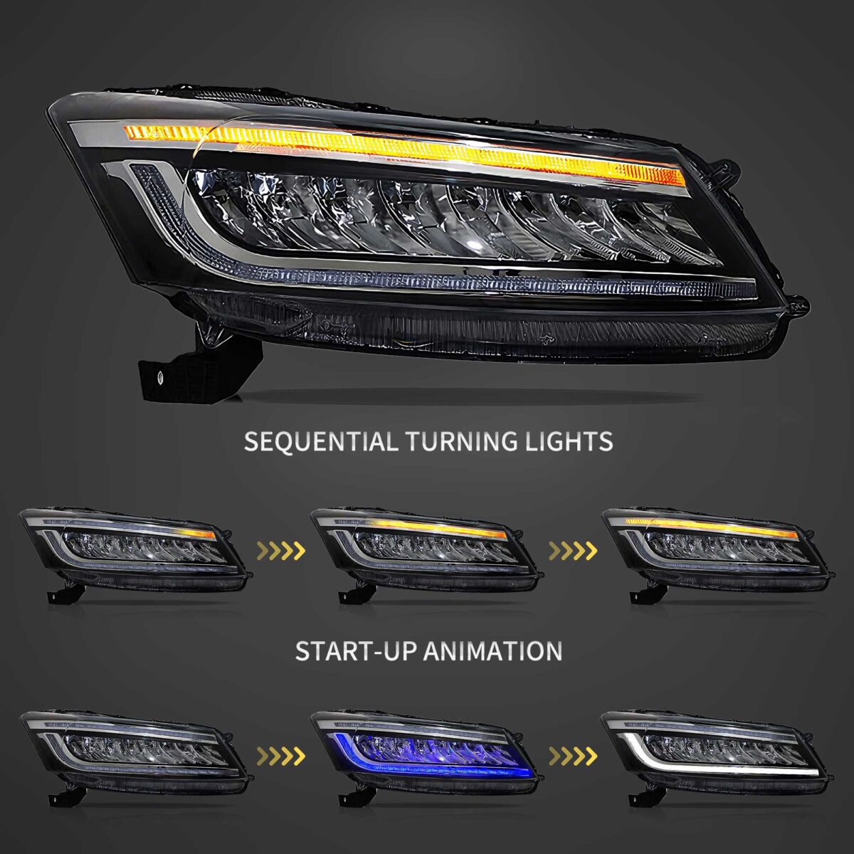 08-12 Honda Accord Sedan 8th Gen Vland LED Headlights YHA-YG-8162-2P31A (2)