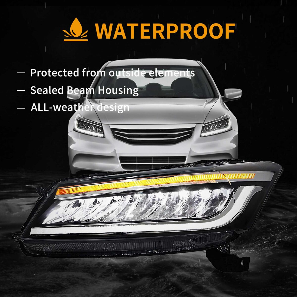 08-12 Honda Accord Sedan 8th Gen Vland LED Headlights YHA-YG-8162-2P31A (6)