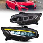 16-21 Honda Civic Sedan Hatchback Coupe Vland LED Projector Headlights YHA-CIV-8137 (1)