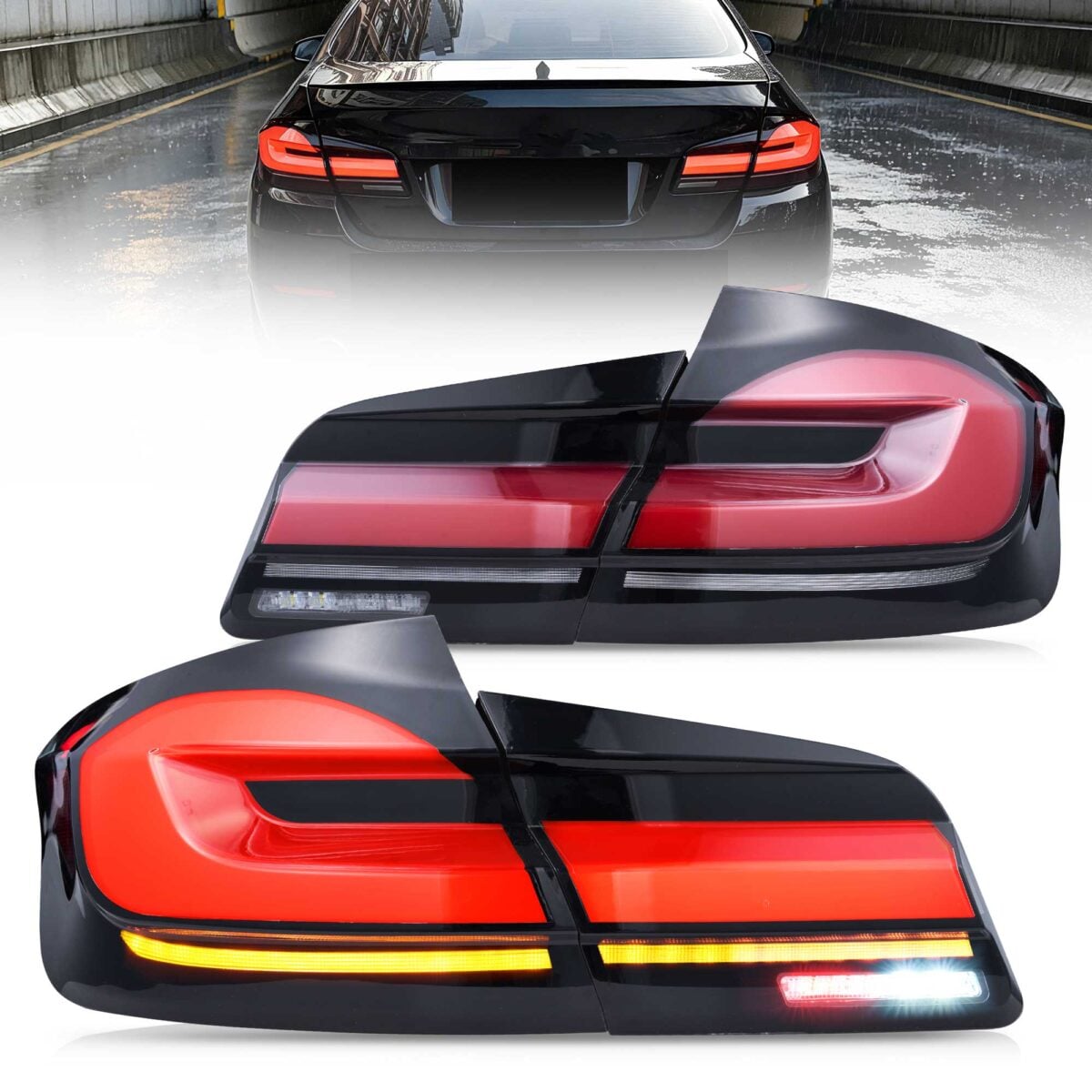 2011-2017 BMW 5 Series M5 F10 F18 Vland LED Tail Lights G30 LCI Style YHB-F10-8075A-RC1YC (1) 2011-2017 BMW 5 Series M5 F10 F18 Vland LED Tail Lights G30 LCI Style YHB-F10-8075A-RC1YC (1)