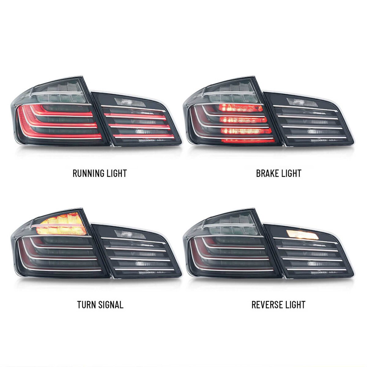 2011-2017 BMW 5 Series M5 F10 F18 Vland LED Tail Lights LCI Style YHB-F10-8075B-RS2YC (15)