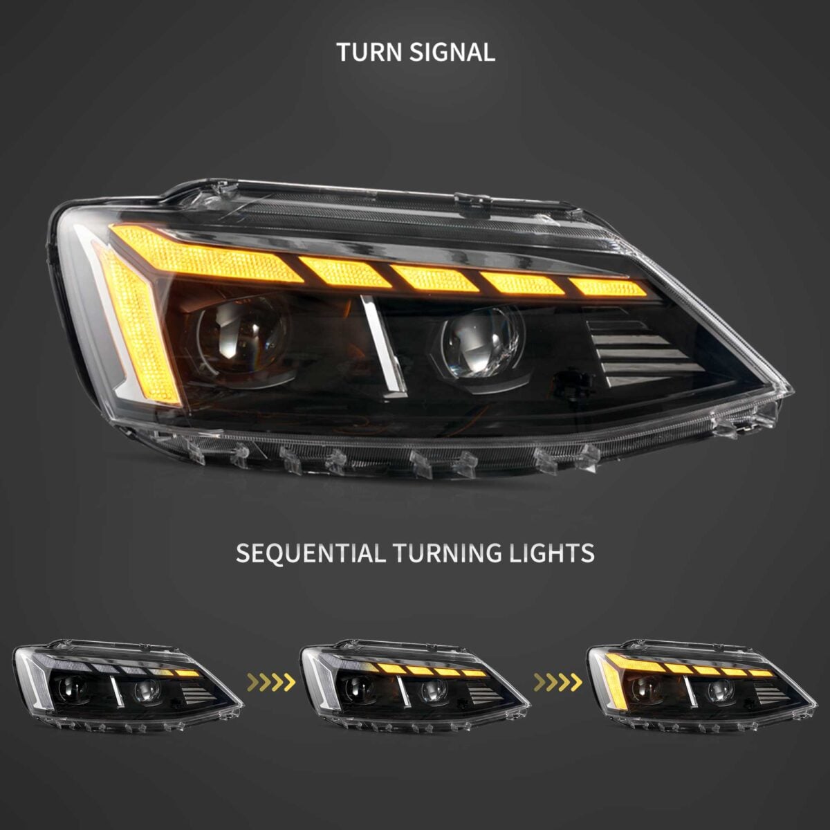 12-18 VW Jetta MK6 Vland Dual Beam Projector Headlights YHA-ST-8171 (2)