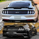 2015-2023 Ford Mustang GT500 Style Rear Trunk Spoiler with Smoked Gurney Flap YHS-15MST-9102-1 (2)