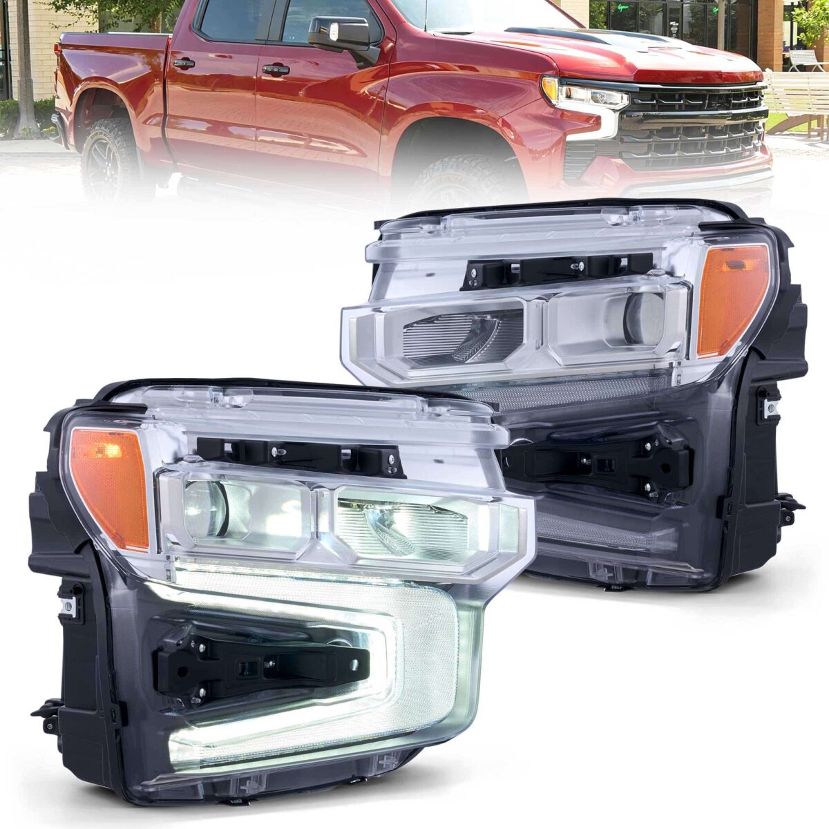 2022-2024 Chevrolet Silverado Vland LED Headlights YAA-SVR-2086-1P32A (1)