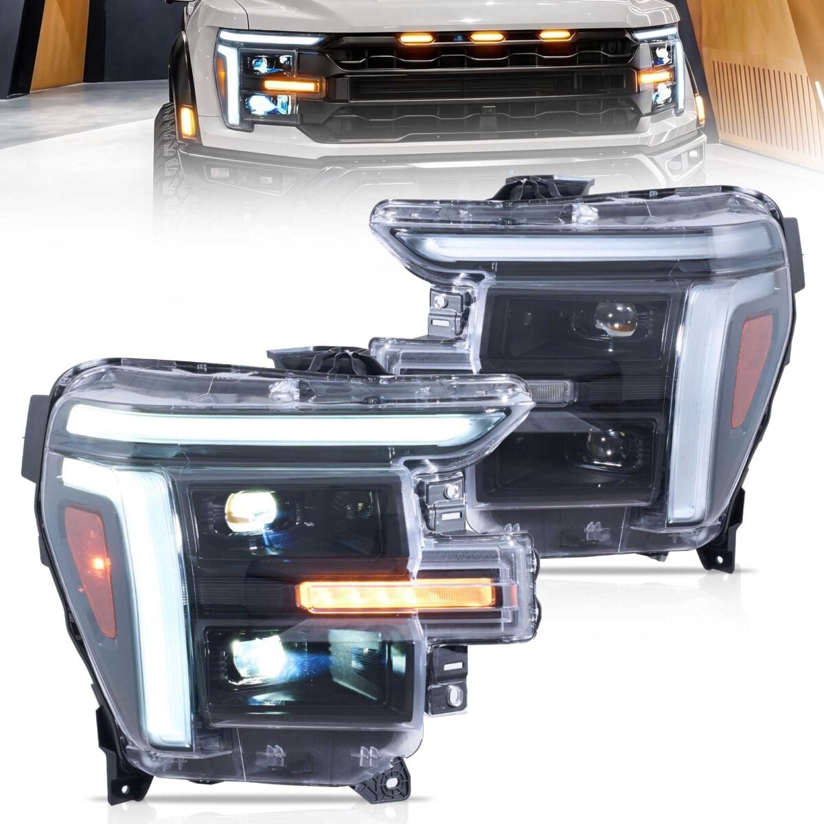 2024-2026 Ford F150 Vland Full Headlights W White DRL YAA-F150-2118-2B32A-W (1) 2024-2026 Ford F150 Vland Full Headlights W White DRL YAA-F150-2118-2B32A-W (1)