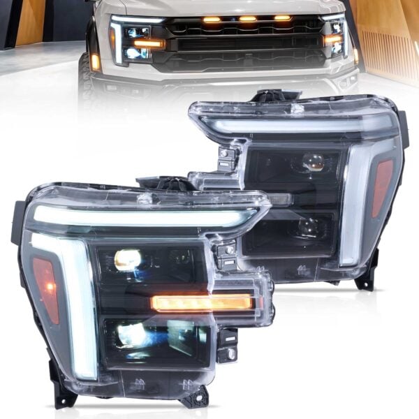 2024-2026 Ford F150 Vland Full Headlights W White DRL YAA-F150-2118-2B32A-W (1)