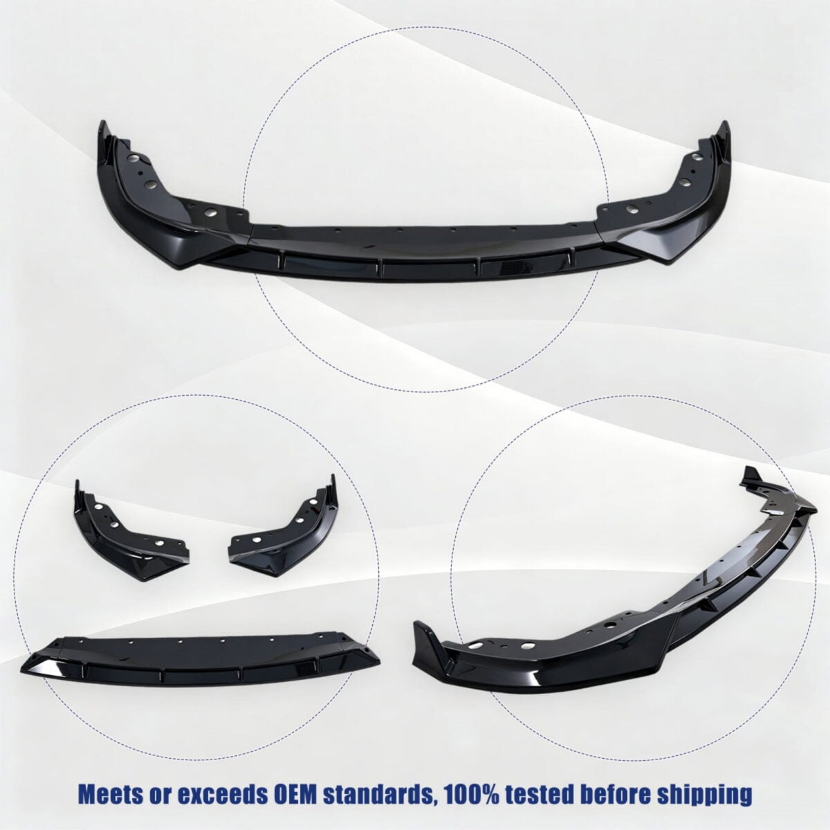 BMW 3 Series G20 G21 2023-2025 Front Bumper Lip Splitter GT Style YHT-QC-9738-01 (6)