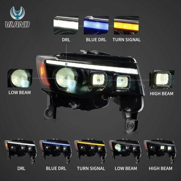 Vland 2014-2022 Jeep Grand Cherokee WK2 LED Headlights YHA-JP-8176 (3)