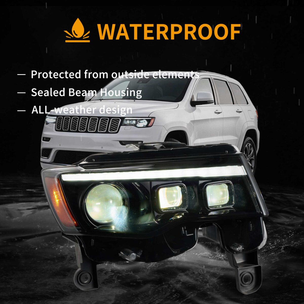 Vland 2014-2022 Jeep Grand Cherokee WK2 LED Headlights YHA-JP-8176 (6)