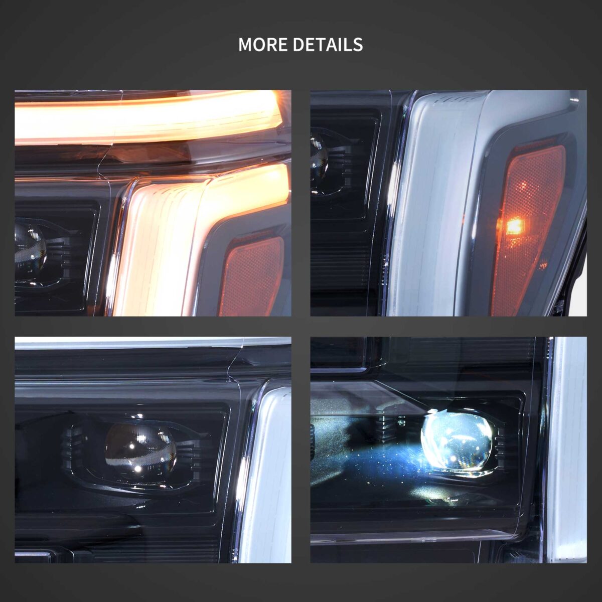 2024-2026 Ford F150 Vland Full Headlights W Amber DRL YAA-F150-2118 (4)