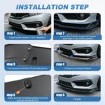 2016-2021 Honda Civic 10th 4DR Sedan Bumper Spoiler Lip YHT-QC-9738-12 (11)